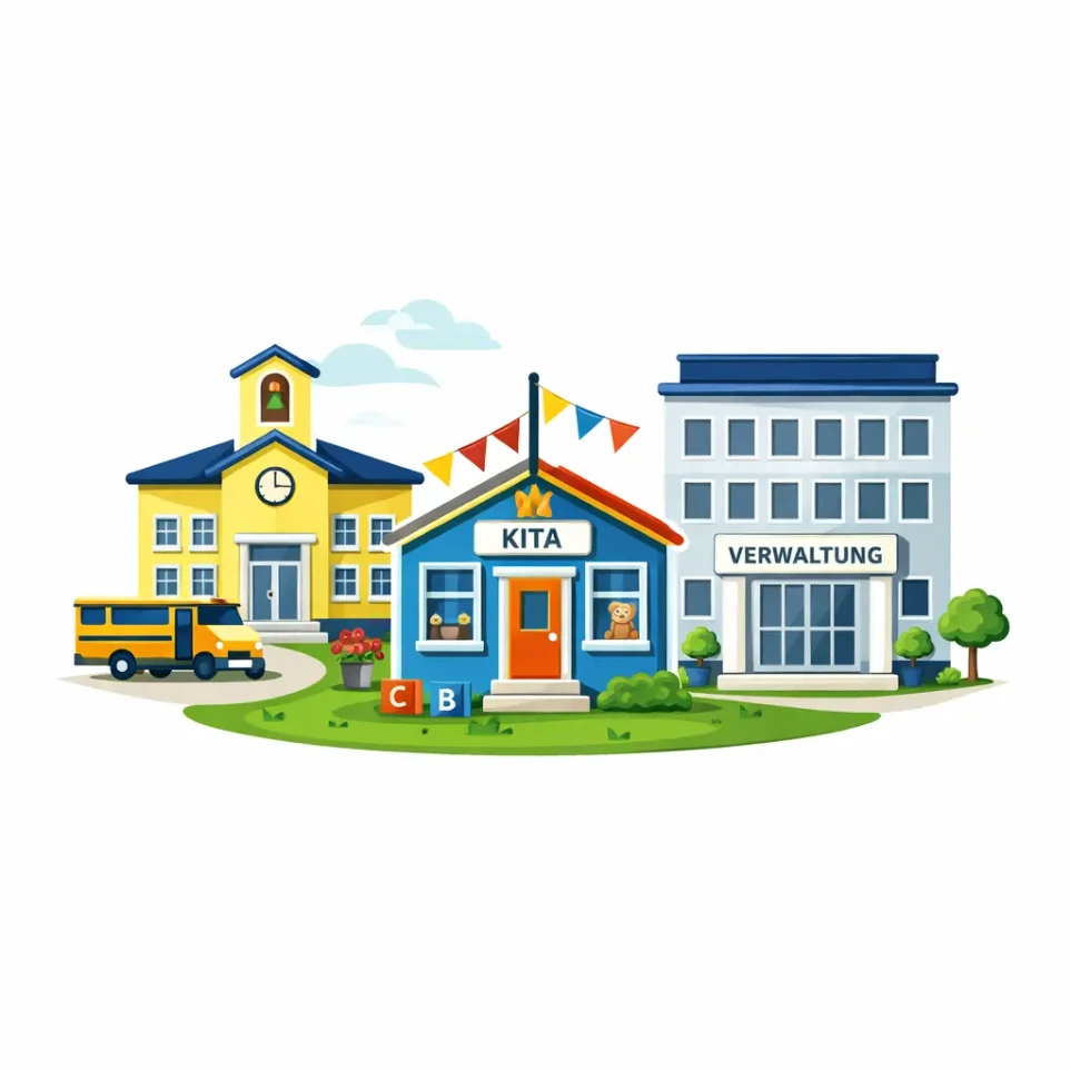 Schulen, Kitas und Verwaltungsgebäude