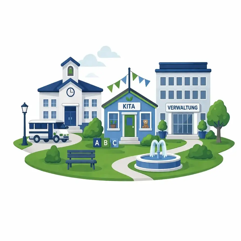 Schulen, Kitas und Verwaltungsgebäude