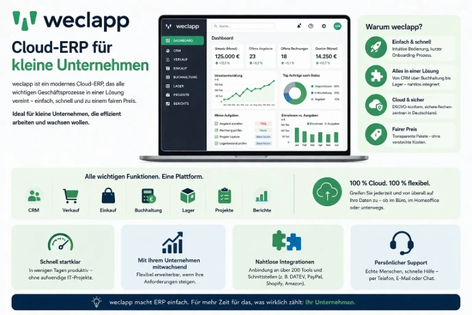 weclapp – Cloud-ERP für kleine Unternehmen