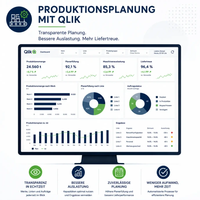Zentrale Produktionsplanung mit Qlik