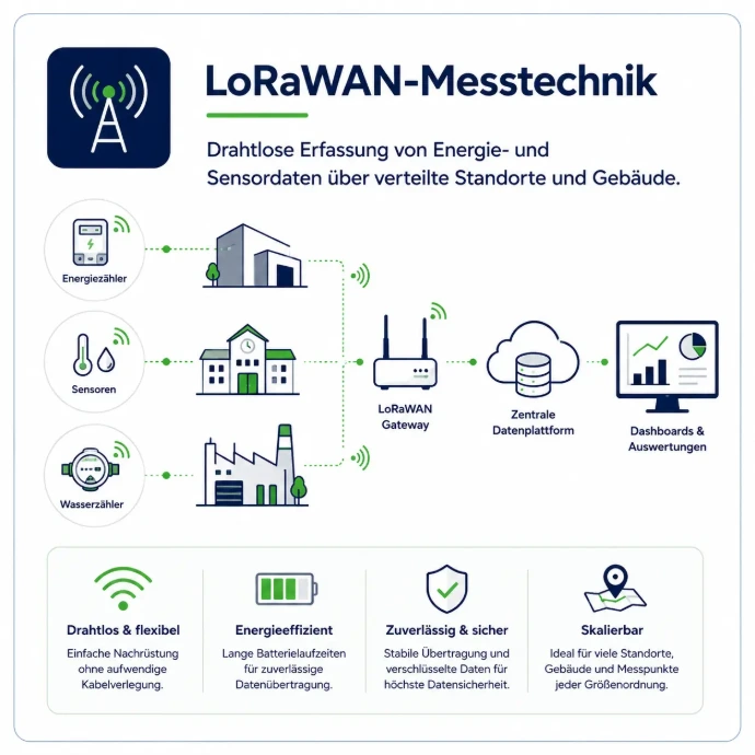 LoRaWAN-Messtechnik für verteilte Gebäude