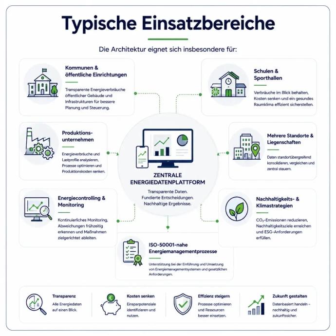 Typische Einsatzbereiche einer Energieplattform
