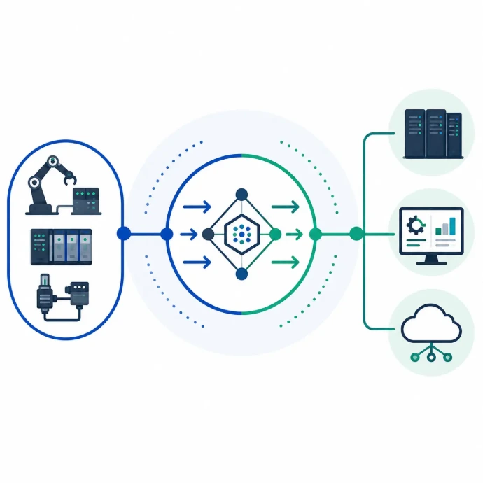 Industrie 4.0 Netzwerkdiagramm