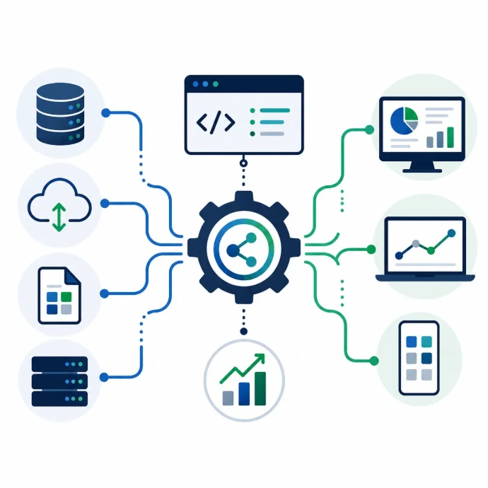 Datenintegration und Analyse-Flow